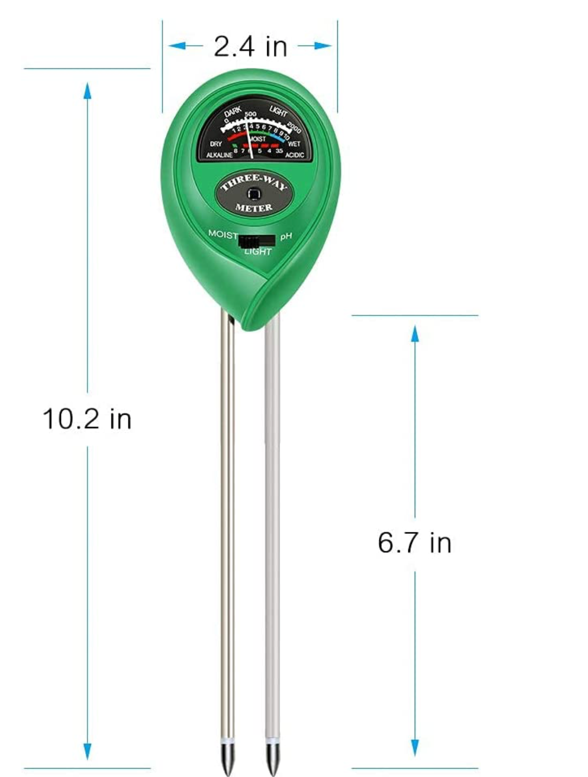 3 in 1 Soil Moisture/Light/pH Gardening Test Tool