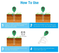 3 in 1 Soil Moisture/Light/pH Gardening Test Tool